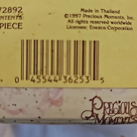 Precious Moments PUPPIES ON A SLED Porcelain Christmas Ornament 1997 #272892 - Picture 5 of 5